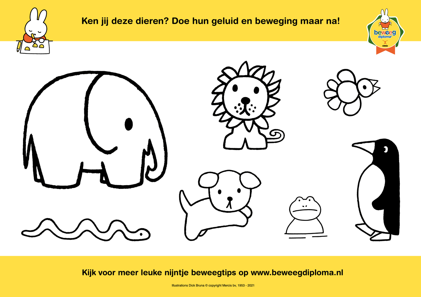 nijntje kleurplaat (per 100 stuks)
